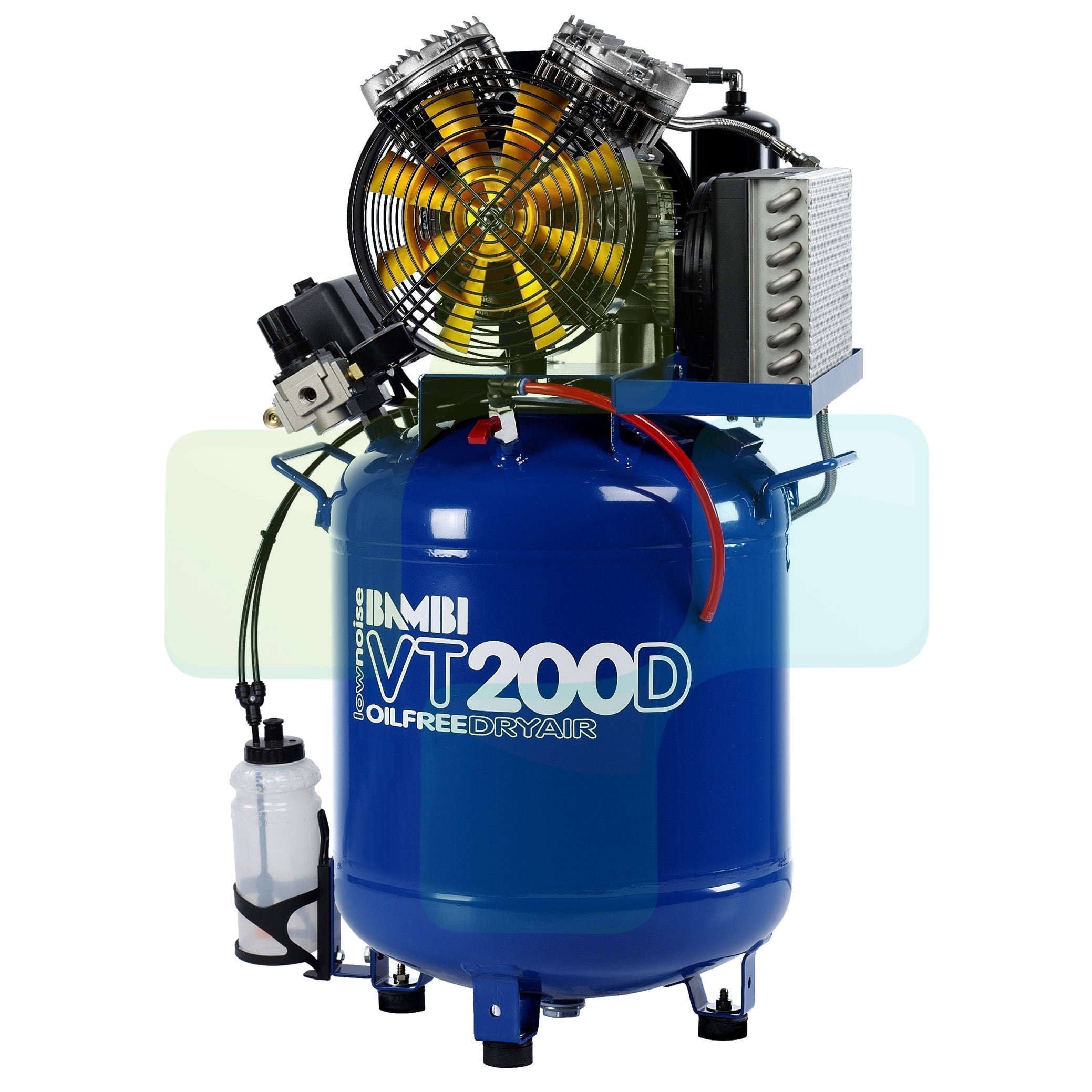 BLACKDOWN DENTAL - Bambi VT200D Oil Free 50L Dental Compressor with Dryer (4 Surgeries)