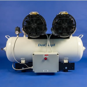 BLACKDOWN DENTAL - Dencomp DC8 Oil Free 100L Dental Compressor with Dryer (5-8 Surgeries)