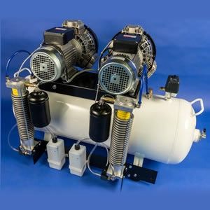 BLACKDOWN DENTAL - Dencomp DC8 Oil Free 100L Dental Compressor with Dryer (5-8 Surgeries)