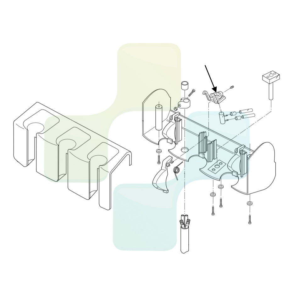 BLACKDOWN DENTAL - Belmont Actuator Guide for Suction Handpiece Holder or Delivery Unit Instrument Holder