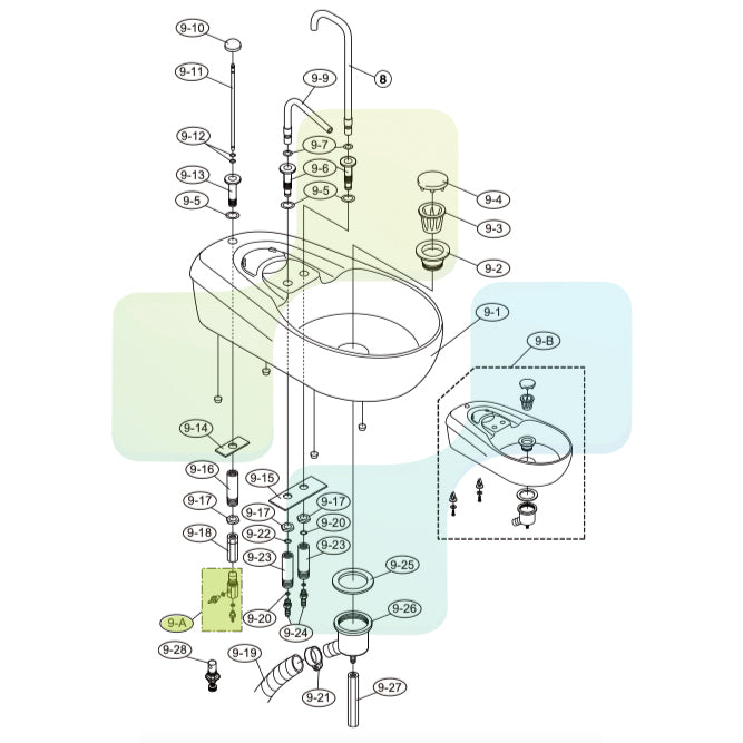 BLACKDOWN DENTAL - Belmont Push Button Cup Filler Valve for Voyager Spittoon Unit