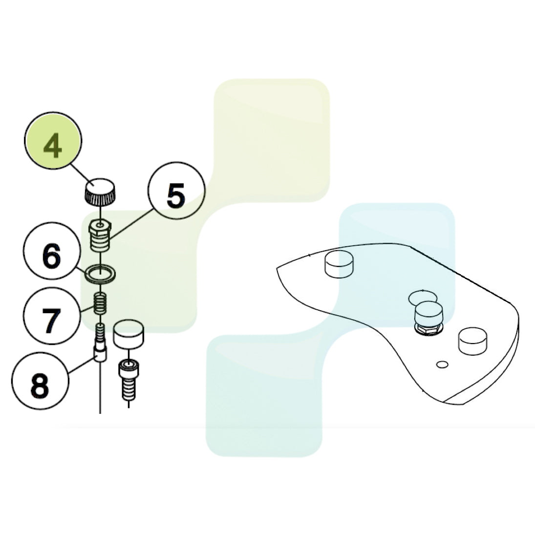 BLACKDOWN DENTAL - Belmont Voyager Lock Pin Nut Cap