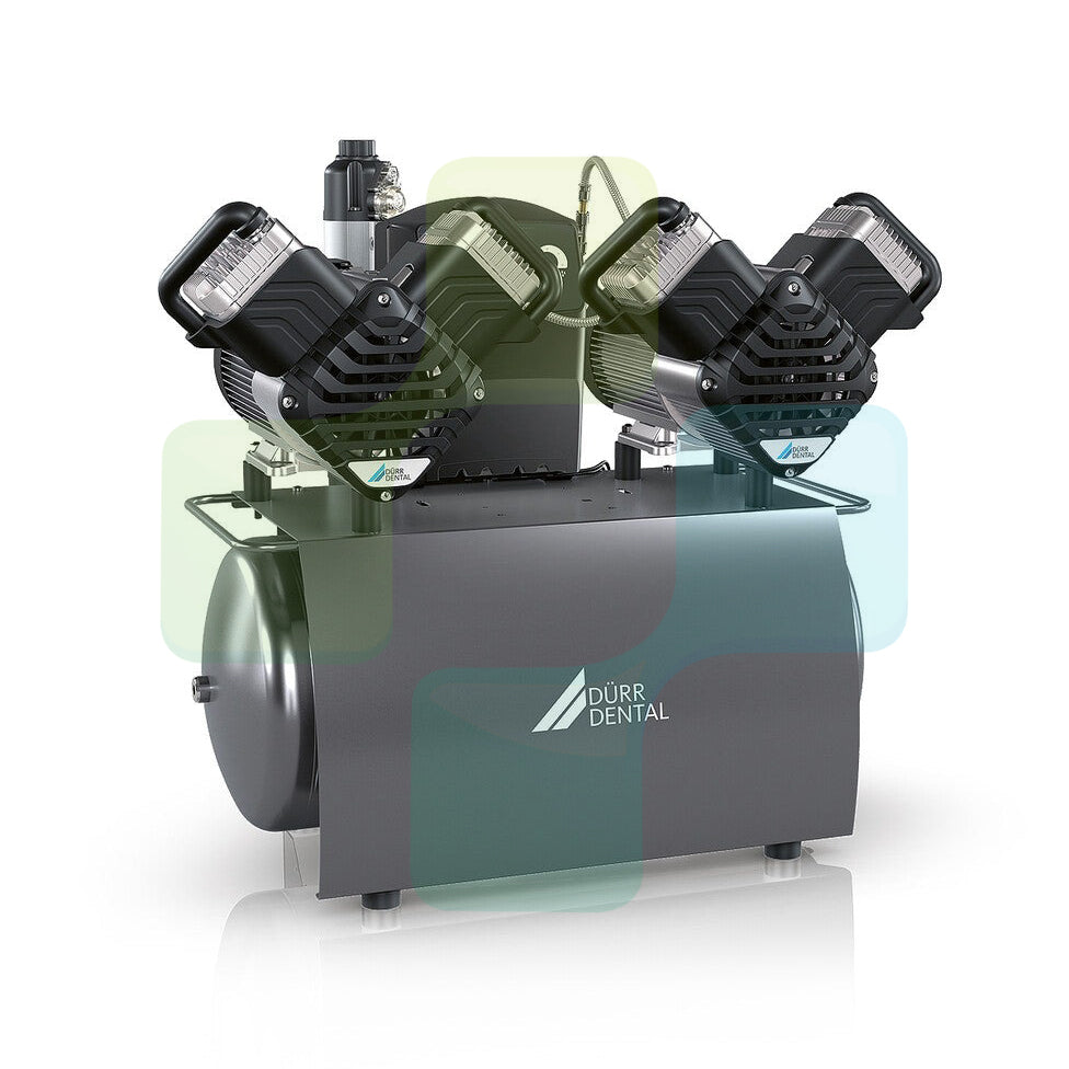 BLACKDOWN DENTAL -  Durr Dental Duo Tandem Oil Free 50L Dental Compressor with Membrane Dryer (4 Surgeries)