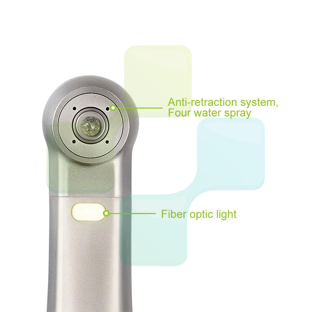 AZDENT Dental LED Fiber Optic Contra Angle Handpiece – 1:5 / 20:1 / 1:1 / 1:4.2 Ratios