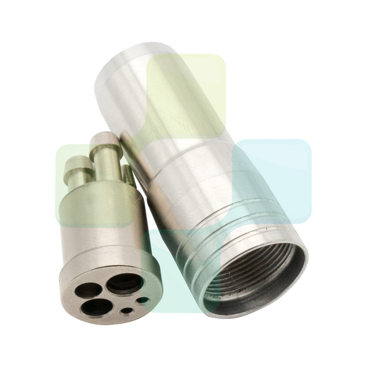 BLACKDOWN DENTAL -  DCI 120T 4 Hole Metal Handpiece or Coupling Connector and Nut for Midwest Asepsis Tubing