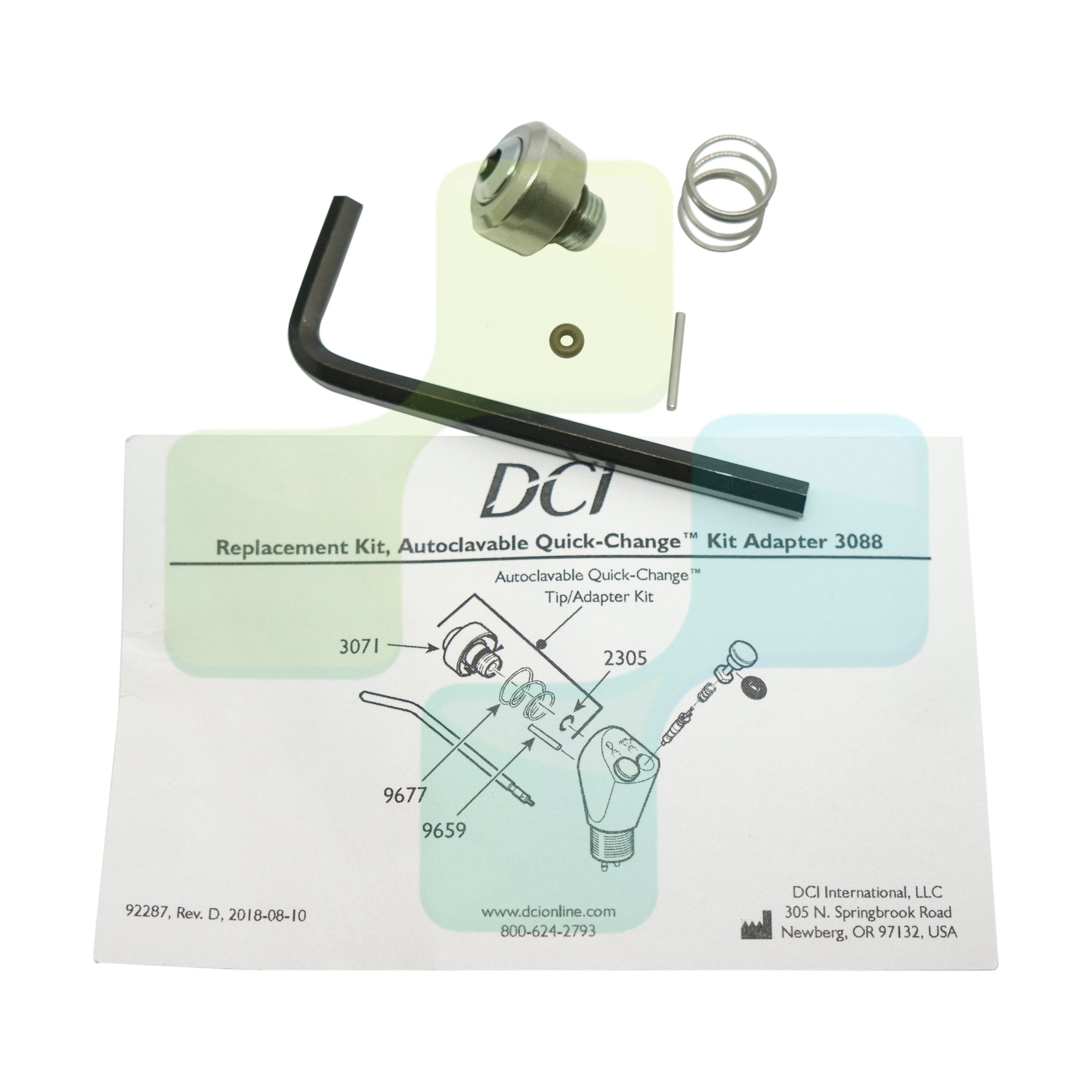 BLACKDOWN DENTAL -  DCI 3088 Autoclavable Syringe Press Ring Tip Adaptor Kit
