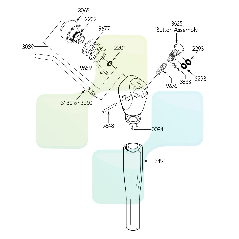 BLACKDOWN DENTAL -  DCI 3600 Precision Comfort Quick Clean 3in1 Syringe