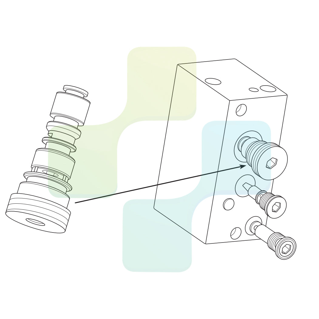 BLACKDOWN DENTAL - DCI 9169 Water Relay Valve with Red Base to fit A-dec Century Plus Control Block (Pack of 3)