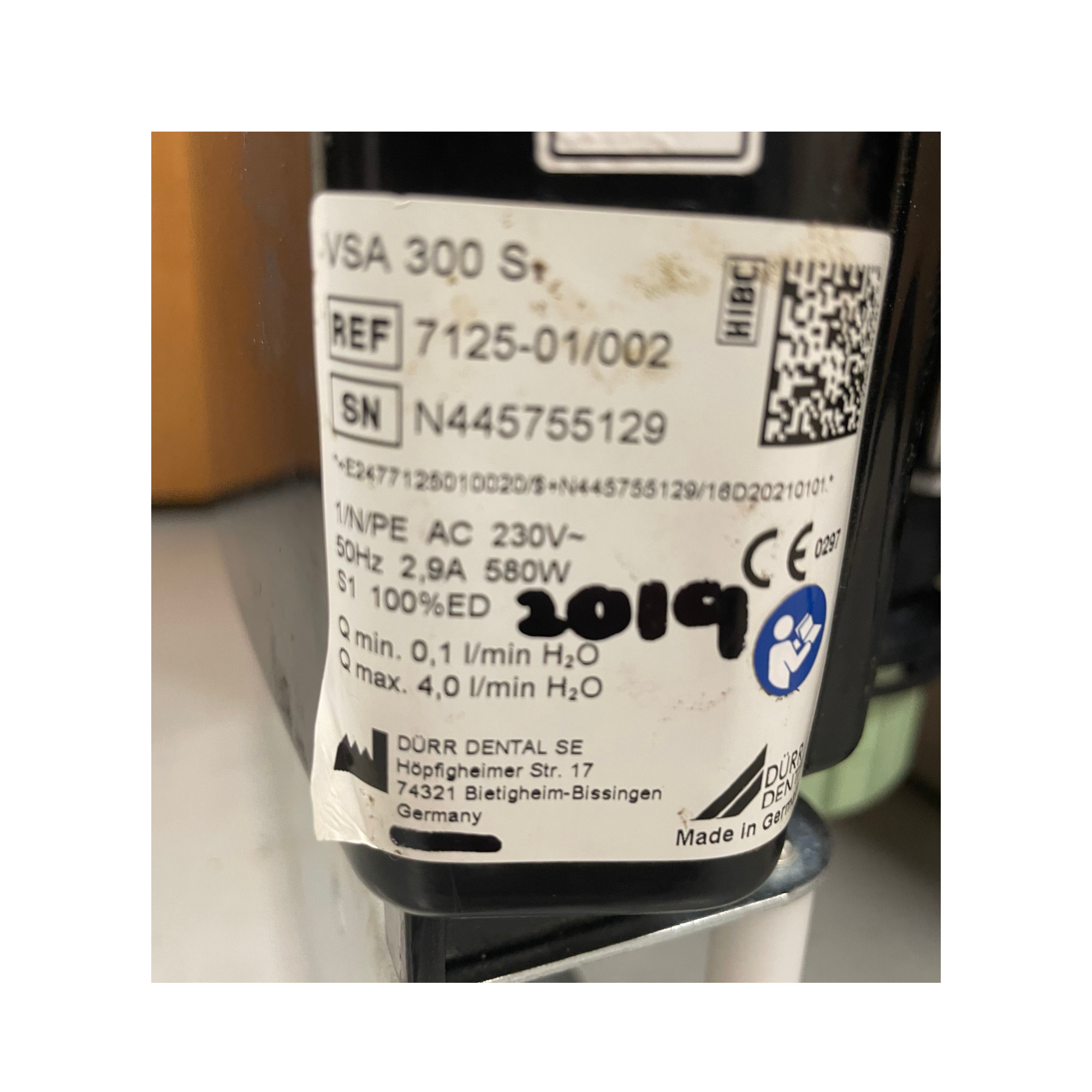 Durr VSA300 S Single Surgery Suction Pump (2019) - Reconditioned