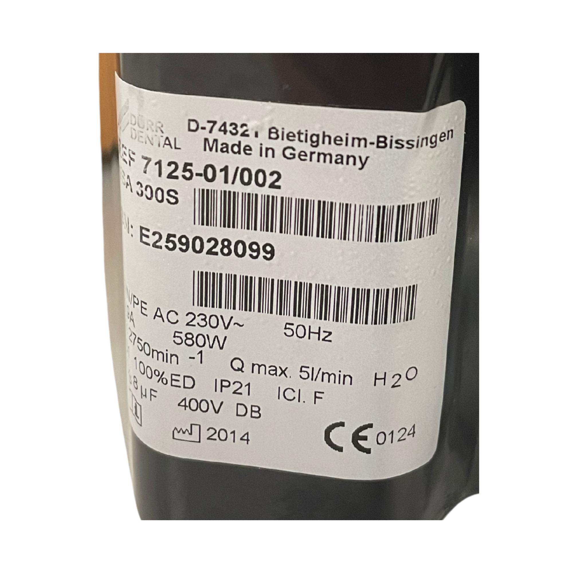 Durr VSA300 S Single Surgery Suction Pump (2014) - Reconditioned